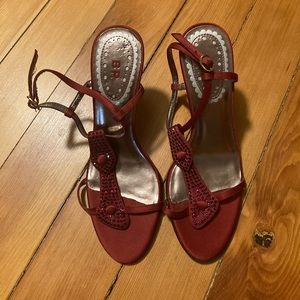 Never worn BP Nordstrom satin and rhinestone heels